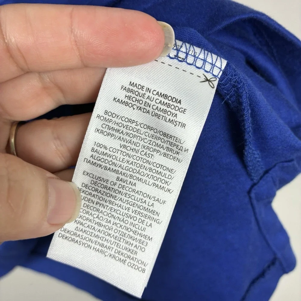 Polo Ralph Lauren Polo Shirt Mens Large Cobalt Blue Slim Fit Cotton Pony EUC